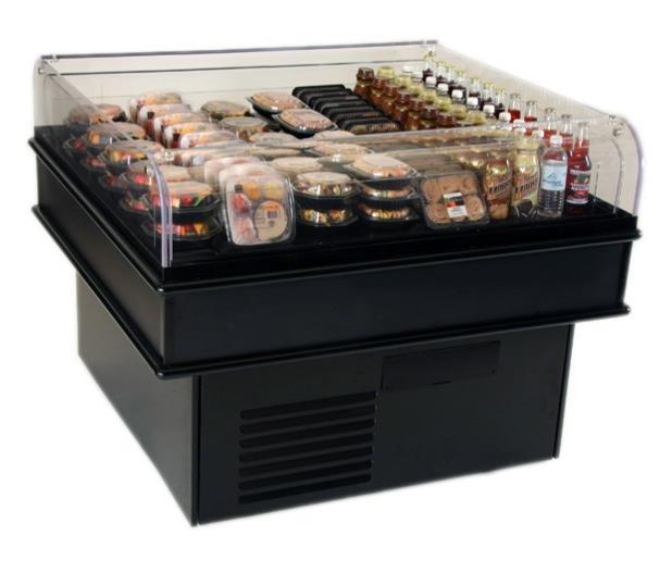 molding Lighted shelves optional Oasis FSI863R Model Refrigerated Self-Service Island 99-3/4 L x 48 D x 63 H