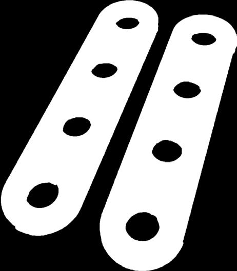 holes at the center of the slots.