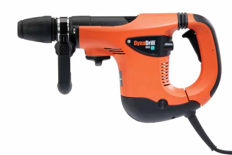 DynaDrill 665 5kg Demolition Hammer Vibration reduction system DynaDrill Corded Power Tools 11J of impact force Ergonomic Design 360 rotary auxillary handle suitable for left or right hand use