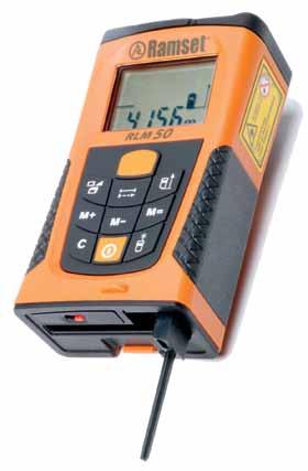 Distance Meter RLM50 - Interior & Exterior Applications Robust lightweight design Laser Devices IP54 dust and water protection The RLM50 provides fast and accurate measurement of lengths, area and