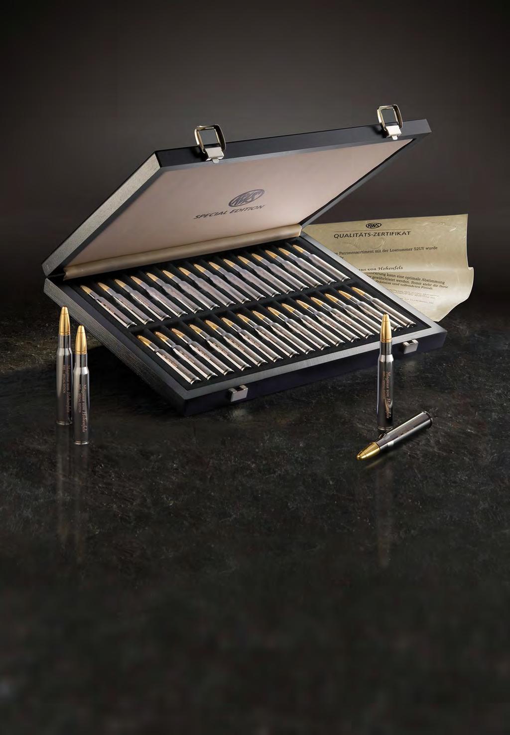 20 AMMUNITION RWS RWS AMMUNITION 21 SPECIAL EDITION A very personal masterpiece This exclusive special series, available in four classic hunting calibres, is a true rarity.