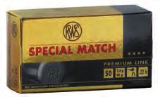 6 g, V 0 330 m/sec (barrel length: 65 cm) R 100 Top quality cartridge with excellent shooting performance and accuracy Preferred by a lot of internationally successful competition shooters High