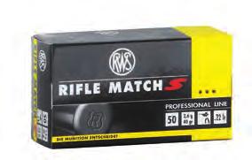 40 AMMUNITION RWS 41 PROFESSIONAL LINE High accuracy for competition and training SPORT LINE Cartridges for starting out and for intensive shooting RIFLE MATCH S RIFLE MATCH TARGET RIFLE TARGET