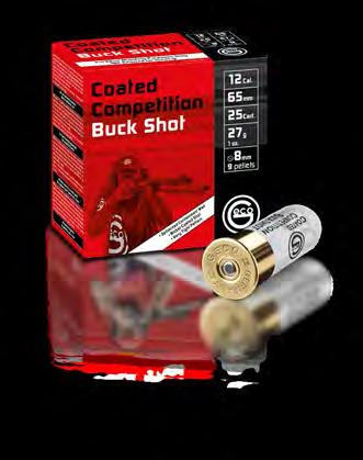 1 50 COATED COMPETITION BUCK SHOT These buck shot cartridges have been especially developed for IPSC matches which include mandatory buck shot stages.