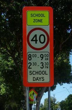 Enhanced school zone signs.