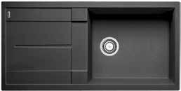 BLANCO SILGRANIT Drainboard BLANCO METRA X N Colour Optional Accessories $ 39½" # $ 19" # $ 19 3 4" # $ 17" # Topmount Reversible Minimum Cabinet Size 24" (610 mm) 7½" (190 mm) 70 lb.