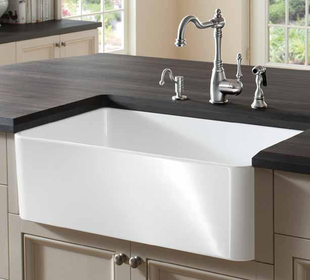 this sink. The cabinet area beneath the sink MUST be reinforced to provide sufficient support. A wood or metal support frame for the sink must support 400 lbs (182 kg).