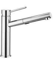 nut for easy installation Solid brass construction Ceramic disc cartridge 400544 400545 Chrome Stainless Steel $ 469 $ 590 6 1 /2" 10 1 /4" 7 1 /2" Blanco Alta Bar SILGRANIT Finish Solid Spout 360