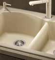 Most Blanco sinks are 18% chrome and 10% nickel (18/10), which is the preferred content for high-end stainless steel sinks.