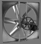 Standard Duty Dimensional Data American Panel Exhaust Fan Features: 8 Fan sizes, 24" through 72" diameter. Heavy duty construction. Capacity selections to 85,000 CFM; pressure selections to 1" SP W.G.