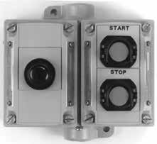 NEMA 3, 3R, 4, 4X, 12 IP66 2-Gang Push Buttons and Pilot Lights Momentary Hub Size (Inches) Diagram Standard Legend Plate Marking and Device Color Dead-End Feed-Thru ED2S250J1U2 ED2SC250J1U2 Push