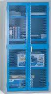 Standard finish is Mid Grey RAL 7001 with Blue RAL 5015 doors. SEEN, SAFE & SECURE Welded construction from 0.