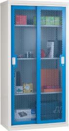 9mm thick steel. Maximum view mesh doors with 75Kg capacity (UDL) adjustable shelves.