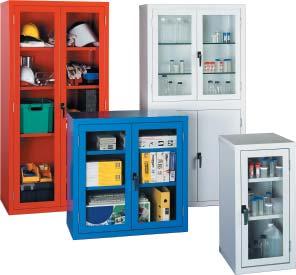 VIEWCAB VISIBLE STORAGE CABINETS: 88 SERIES A range of sheet steel cabinets suitable for most working environments e.g, offices, museums, laboratories, schools, factories etc.