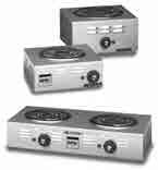 Stepped Gas Hot Plates Stepped version allows maximum control over cooking area. Heavy-duty stainless steel welded construction with cast iron grates. Cast Iron burners generate 28,000 BTU/hr each.