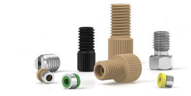 39 Super Flangeless Fittings Highest pressure holding flat-bottom fitting system we offer Eliminates loosening of fittings due to tubing twist Excellent for Tubing Assemblies Holds tight even through