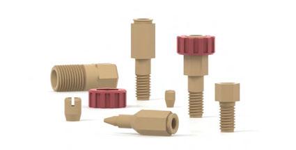 61 Assorted Fittings Kits RheFlex M4 Fittings 0.89 (2.26 cm) Incorporates M4 coned threads for 1/32 OD tubing Pressure rated to 5,000 psi (345 bar) 6000-360 M4 Fitting M4 threads for 1/32 OD tubing 0.