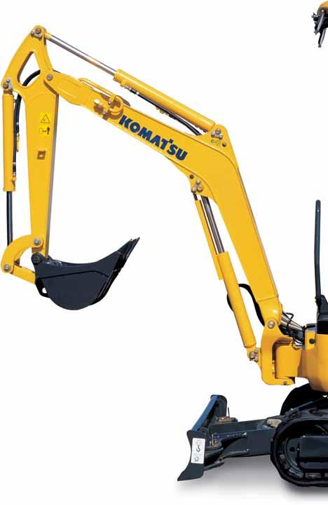 PC18MR-2 M INI-EXCAVATOR WALK-AROUND Tradition and Innovation The new compact mini-excavator is the product of the competence and the technology that KOMATSU has been acquiring for over the past