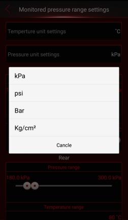 cm2, select pressure units, (Pic