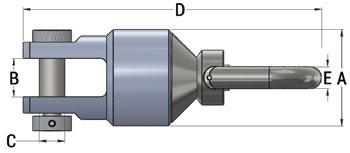 The assembly of the connector is completed by using one or more of the breakaway pins. The sum of the values of the pins is the value at which the connector will come apart.
