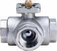 3-way brass ball valve, full bore, top flange for mounting of actuator DN15 DN50