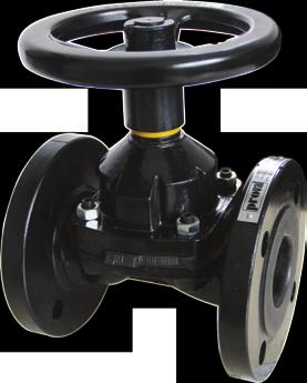 Type Diaphragm Valve Optional Features, Threaded End Connection Pneumatic Actuator Operated Locable Rising Hand Wheel (DN) A (Unlined