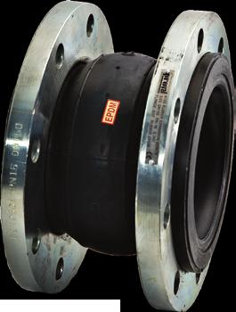 K100 Rubber Expansion Joints Rubber expansion joints are used in pipelines to, Absorb mechanical vibrations aused by machines and pumps Reduce sound transmission caused by pumping fluids in pipe