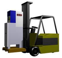 pieces Inside buildings Easy handling with pallet jack (go through standard doors and elevators) Small dimensions: minimum room