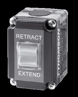Linear Actuators Actuator Controls Switches DPDT Switch Box Specifications Parameter DPDT Box Maximum voltage [Vac] 270 Maximum current [A] 15 Protection class NEMA 1 Part number 6932-101-054 Robust