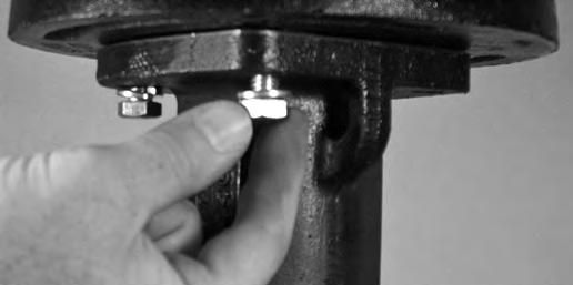 Insert the carriage bolt (Item 1) up through the bottom of the dial plate.