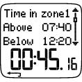 Target zones (HR / speed / pace), izmenično območje 1, območje 2 in območje 3.