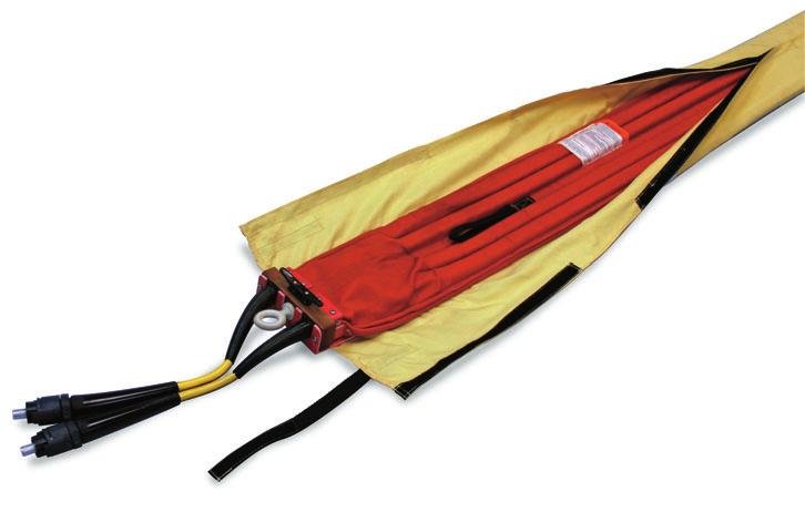 Each blanket is supplied with two spare blanket-securing straps and one replaceable Kevlar sleeve which provides added protection against abrasion, cuts and tears, extending blanket life.