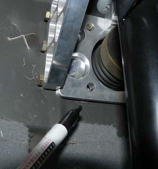 7. Time to trim the sound-deadening. The GSP Gen III pedal assembly is a bit bigger than the factory pedal assembly.
