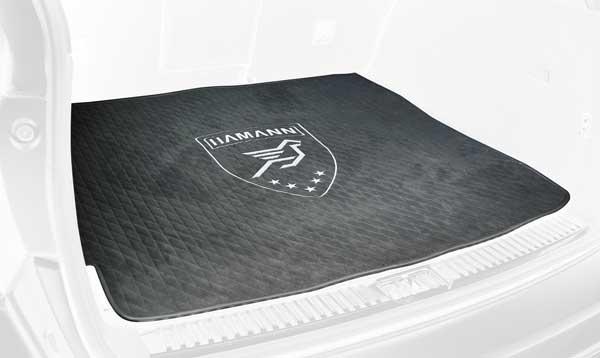 Accessories exclusive trunk mat in alcantara quilted with decorative stitching and HAMANN logo in silver embroidery