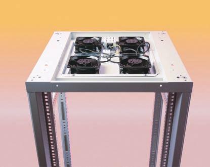 STANDARD FAN TRAYS Top mounted fan trays are available to aid the cooling of your rack-housed equipment. These may be retro-fitted to the IMRAK 1400, and occupy none of the useable U height.