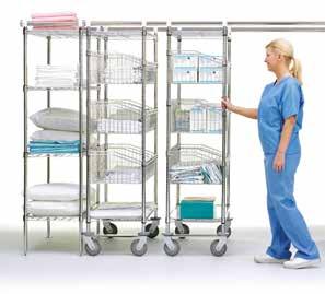 QW SERIES: Overview QW SERIES: Overview Wire shelving has long served as the backbone for open supply storage and transport across the hospital including central supply, departmental storage rooms,