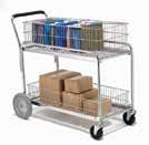 QWUTL1836SS Stainless Steel Utility Cart 18" D x 36" W x 39" H 20-gauge shelves and 16-gauge uprights. 12" clearance between shelves. 4" swivel non-marring rubber casters, 2 with brakes. Push handle.