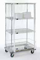 Chrome Anti-Microbial Plastic Mat Basket Gravity Feed Solid Galvanized Solid Stainless Solid Plastic ALL SHELVES ARE NSF LISTED EXCEPT FOR SOLID PLASTIC AND BASKET Flat Wire Shelves in 3 Finish