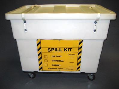 Large Spill Cart OILM7092 KITO1035 Oil-only 108 gallons OILM7093 KITU1031 Universal 108 gallons OILM7094 KITH1022 Hazmat 108 gallons Cart only OILM7095 KITX1102 43.