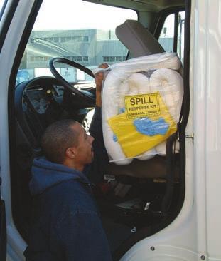 The kit allows drivers to act quickly when responding to a spill.