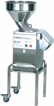 VEGETABLE PREPARATION MACHINES Complete selection of discs, refer page 20 CL 55 Bulk CL 55 Pusher SPECIAL HIGH OUTPUT CL 55 Bulk - CL 55 Pusher MOTOR BASE Induction motor Metal motor support