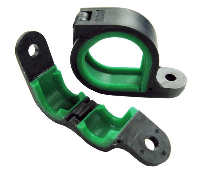 HIGH PERFORMANCE LDG P-CLAMPS Support Clamps H D D diameter T Amphenol Pcd s LDG P-Clamps use a soft rubber for clamp cushioning, thereby reducing wear and tear on mission-critical cable harnesses