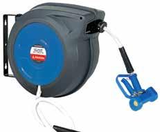 00 HR30000 EL Series Hot Water Hose Reels Increase safety by reducing rewind speed by up to 80% High quality impact and UV resistant polypropylene covers Maximum operating temperature of