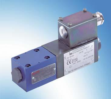 On/off valves 10 Industrial Hydraulics Bosch Rexroth AG 4/3, 4/2 and 3/2-way directional control valves with wet pin DC solenoids < Series 5X < Maximum operating pressure 210 bar < Maximum flow 20
