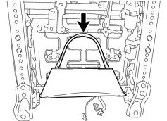 DISCONNECT THE BOTTOM OF SEAT BACK COVER a) Remove the seat band. b) Remove the 3 hog rings. 12.