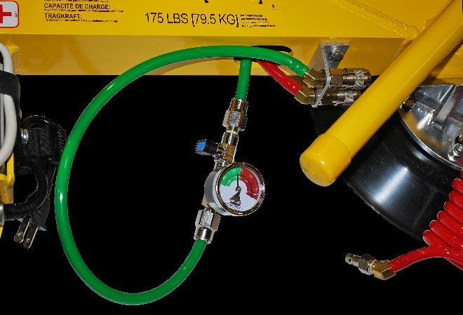 See FIGURE 25. The vacuum line used on the MRTALP8-DC3 is 1/4" O.D. hose and is capped-off using the small yellow, #53160, cap plug.