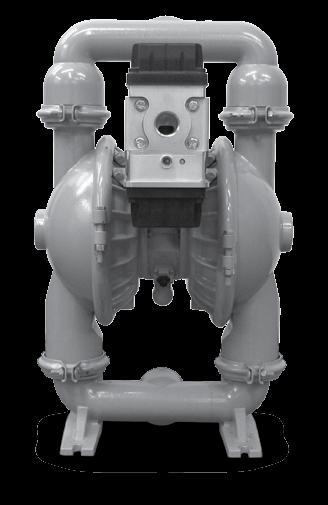 1: PUMP SPECS Performance RE2 Clamped Flow Rate Adjustable to... 0-165 gpm (625 lpm) Port Size Suction...2" NPT (BSP) Discharge...2" NPT (BSP) Air Inlet... 1" NPT Air Exhaust.