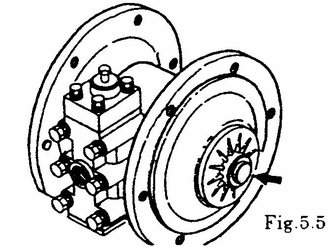 Remove the centre disk from one side using the accessory tool (special tool: Part No. 771244). [Fig. 5.