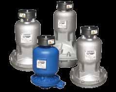 Optional Accessories: Pulsation Dampeners Maintains a constant air cushion volume for the most effective surge suppression.