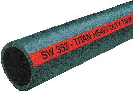 SW353 HEAVY DUTY TANK TRUCK HOSE Heavy duty petroleum suction and discharge hose designed for tank truck service. Suitable for 50% aromatics. Tube:. Cover: Specially compounded. 1 1 /4 1 3 /4 5 200.
